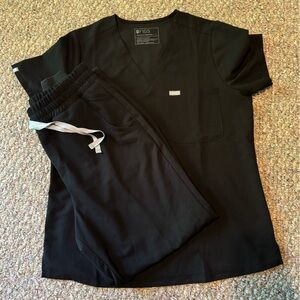 Figs black scrub set size L